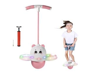 Balance Toy - Luminous Glowing Stunt Sphere, Hand Grip Safety Attachment, Indoor Friendly Floor Protection Base, Dynamic Reflex Building Gear | For Play & Active Parenting