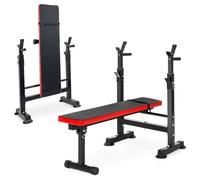 BalanceFrom Banco de entrenamiento multifuncional ajustable olímpico con soporte para sentadillas, extensión de piernas, predicador y almacenamiento de peso