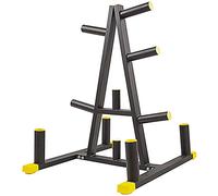 BalanceFrom Estante de placa de peso de 5 o 2 pulgadas con soportes para barras, capacidad de 600 libras (para engranaje de 2 pulgadas), negro