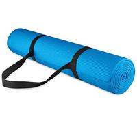 BalanceFrom Go Yoga - Esterilla de yoga multiusos de 1/4 pulgadas de alta densidad antidesgarros con correa de transporte