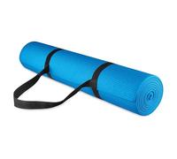 BalanceFrom Go Yoga - Esterilla de yoga multiusos de 1/4 pulgadas de alta densidad antidesgarros con correa de transporte