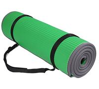 BalanceFrom GoFit - 10 mm extra de espesor de alta densidad antideslizante ejercicio Pilates Yoga Mat con correa de transporte - BFGP-10GR, Verde