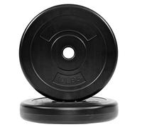 BalanceFrom Placa de peso estándar de vinilo de 1 pulgada para entrenamiento de fuerza, levantamiento de pesas y crossfit, par o juego con barra