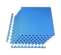 BalanceFrom Tapete de ejercicio de rompecabezas con azulejos entrelazados de espuma EVA para MMA, ejercicio, gimnasia y gimnasio en casa, suelo protector de 1 pulgada de grosor, 24 pies cuadrados,