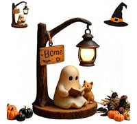 Balancín Animado, Luz Nocturna Fantasma De Halloween, Diseños Creativos De Resina 3D, Iluminación Suave Y Cálida Y Divertidas Decoraciones De Halloween, Perfecto For Una Mesita De Noche(Figure 1)