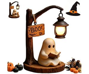Balancín Animado, Luz Nocturna Fantasma De Halloween, Diseños Creativos De Resina 3D, Iluminación Suave Y Cálida Y Divertidas Decoraciones De Halloween, Perfecto For Una Mesita De Noche(Figure 2)