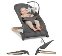 LIONELO June Air hamaca desde los primeros días de vida hasta los 9 kg, material transpirable, perfecta circulación del aire, ligero, estable, antideslizante, cinturones de seguridad, hamaca plegable