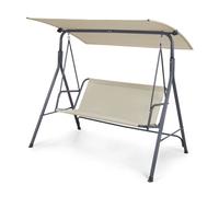 Balancín de jardín satten para 3 173x119x153 cm - gris/beige [en.casa]
