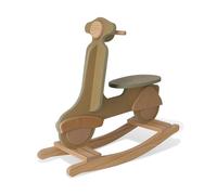 Balancín de Madera Spacio Vespa sin Barniz para Niños | Estilo Retro y Diseño Vintage | Juguete Ecológico y Decorativo DIY Montessori | Regalo sostenible