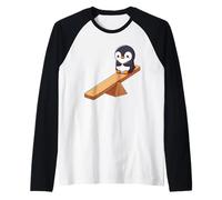 Balancín Lindo pingüino Amistad Patio Camiseta Manga Raglan