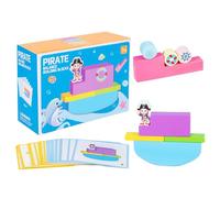 Balancing Game, Stack Game Blocks, Educational Sensory Toy Set with 6 Inches, Compact Motor Skill Builder, Family Use for Indoor Outdoor Play, Toddler, Boys Girls and Adults