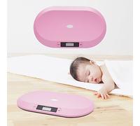 Balanza bebe electrica, Báscula electrónica para bebé, 20 kg/44 lbs, con pantalla LCD, pequeña báscula para bebé, con toalla y soberano