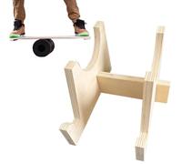 Balanza Board Rack, Roller Stand, Wooden Trainer Holder, Space Saving Stable Design, 8,66 x 7,87 x 5,43 pulgadas, ideal para almacenamiento en interiores, adulto en casa, gimnasio, gimnasio de fitness