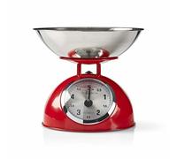Balanza Clásica De Cocina En Estilo Retro | Analógica | Metal | Roja
