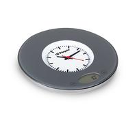 Orbegozo PC 1005 - Báscula de cocina, display digital, sensor táctil, capacidad máx. 3 kg, incorpora reloj, funciona a pilas