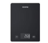 Báscula de cocina Renpho Calibra 1L Bluetooth Vidrio templado LED Gris