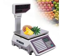 Balanza Comercial Con Impresión De Etiquetas, Balanza Digital Con Cálculo De Peso Y Precio, Impresora De Etiquetas, Aplicación Móvil, Rango De Pesaje De Hasta 30 Kg (66 Lb).