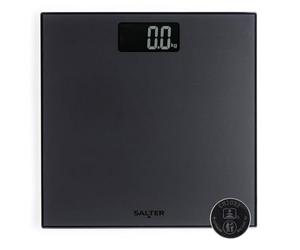 Balanza de baño mate esmerilada Salter - Balanza digital electrónica para peso corporal, 180kg/28st 3lb, pantalla LCD de fácil lectura, lecturas instantáneas, incluye batería, SA00599CFEU12