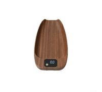 Balanza de café de nogal, 0,1 g, precisión digital, con cable de carga USB, báscula de cocina compacta para cafetera Barista Pour Over