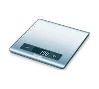 Beurer KS51 - Balanza de cocina ultra plana (1,5 cm), 5 kg/1 gr, pesa líquidos, color plata
