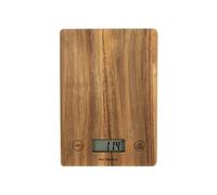 Balanza De Cocina Digital Livoo Dom492 Con Plataforma De Madera De Acacia, 5 Kg Y Precisión 1 G, Función Tare, Pantalla Lcd Y Botones Táctiles, Apagado Automático (incluye 2 Pilas Aaa)