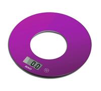 Balanza de cocina - redonda - cristal - 5kg - lila