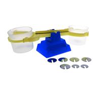 Balanza de equilibrio para niños, herramienta de aprendizaje de matemáticas para educación temprana con bandejas de 200 ml, 11.8 x 3.94 pulgadas