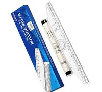 Balanza de equilibrio, regla paralela de dibujo multiusos de 30 cm, tipo: herramienta de dibujo, cuadrados, ángulo, paralelo, enrollado en línea, paquete de 2