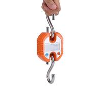 Balanza de grúa profesional, portátil, digital, 150 kg, balanza de colgar, mini gancho electrónico, balanza para pesaje de equipaje, hogar, granja, fábrica, caza, aire libre, etc.(naranja)