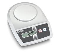 Balanza de laboratorio de Kern EMB 600-2, para principiantes con enorme prestaciones de pesaje, fácil y cómoda de usar con 2 botones, rango de pesaje máx.: 600 g; Precisión: 0,01 g, Placa de pesaje: 105 mm de diámetro (plástico)