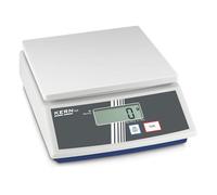 Balanza de mesa [Kern FCE 3K1N] Balanza de mesa para principiantes: móvil, de fácil manejo, ligera, Campo de pesaje [Max]: 3 kg, Lectura [d]: 1 g, Reproducibilidad: 2 g, Linealidad: 3 g, Plato de pesaje: AxP 252x228 mm (Plástico)