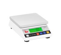 Steinberg Systems Balanza de precisión Báscula digital 7500 g Precisión 0,3 g 4 Funciones cambio de unidad 18 x 18cm Pantalla LCD Blanca