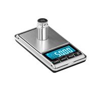 Balanza digital de bolsillo - 500 g - 0,05 g / 200 g - 62 x 54 mm - estuche de cuero sintético | Steinberg Systems