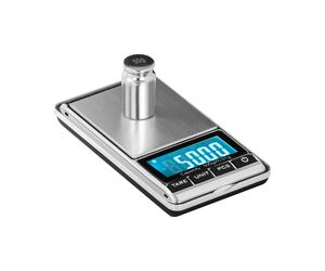 Balanza digital de bolsillo - 500 g - 0,05 g / 200 g - 62 x 54 mm - estuche de cuero sintético | Steinberg Systems