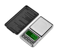 Balanza electrónica de alta precisión, plataforma de acero inoxidable de diseño compacto para joyería, báscula digital para uso profesional.