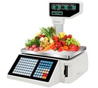 Balanza Electrónica De Cálculo De Precios Con Impresora De Etiquetas, 63 Teclas De Acceso Directo Para Operaciones Eficientes De Pesaje Y Caja Registradora En Supermercados, Tiendas Minoristas Y Alma