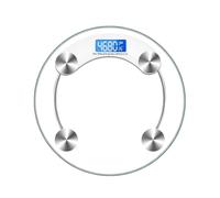 Balanza Electrónica de Vidrio Templado 180 Kg Forma Redonda Con Pantalla LCD