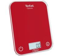 Tefal Optiss, Báscula Electrónica de Cocina, Pantalla Retroiluminada de Fácil Lectura, Resistente a los Arañazos, 5k g de Capacidad, Color Rojo, BC50U3V0