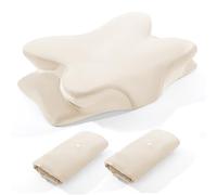 BALAPET 2 fundas de almohada de terciopelo para el cuello cervical, funda de almohada elástica suave para almohada cervical ergonómica, fundas de almohada de franela cálida con cremallera, solo funda
