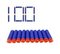 Balas Dardos,Munición De Espuma De Juguete,Juegos De Armas Y Proyectiles para Niños,Flechas para Nerf Fortnite,Alas Espuma Accesorios para Pistola Blasters Nerf N-Strike Elite,7,2cm,Azul,100 Piezas