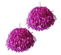 Balas de animadores de plástico, Pompones De Porristas Multicolor Pack De 6 O 10 Piezas(Rose Red,6pcs)