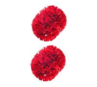Balas de animadores de plástico, Pompones De Porristas Multicolor Pack De 6(Rosso)