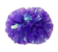 Balas de animadores de plástico, Pompones De Porristas Pack De 6 Multicolor 36cm(Deep Purple)