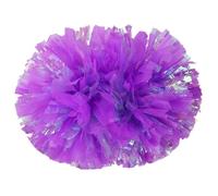 Balas de animadores de plástico, Pompones De Porristas Pack De 6 Multicolor 36cm(Purple)