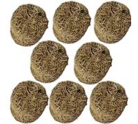 Balas de heno para decoración 8pcs simulación de Madera de Madera de Bricolaje Decorativo heno Falso para Manualidades Falsas Mini Balas de heno para muñecas Cilindro de Granja de Juguetes