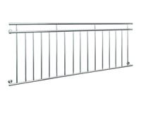 Balcón francés barandilla balaustrada montaje fácil acero inoxidable 225 x 90 cm