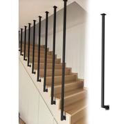 Balaustradas de metal modernas para escaleras, columna protectora simple para entrada, loft, villa, estudio, diseño tipo L (55 cm de alto) para escalones seguros