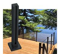 Balaustre cuadrado de barandilla negra para piscina, 10/22 mm de grosor, fácil de instalar, perfecto para valla de garaje y patio