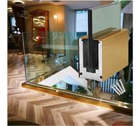 Balaustre de barandilla de escalera para interiores, montaje lateral dorado para escaleras y balcón, valla de vidrio, espigas y soportes, columna de poste de 8 m de longitud