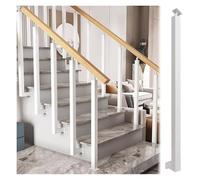 Balaustre de escalera de metal cuadrado ajustable con soporte de 270 grados y kit de tornillos for una cubierta segura(White 5pack,115cm/45.3in)
